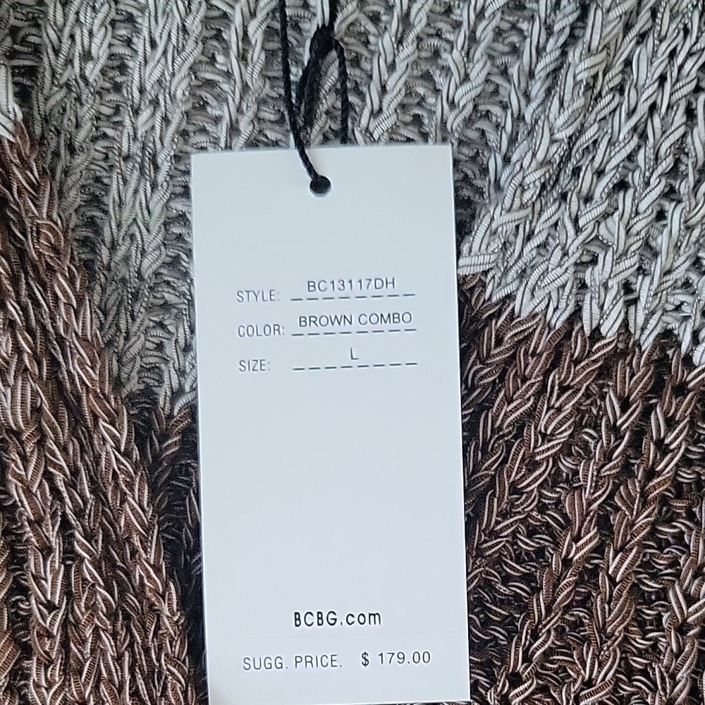 BCBGMaxAzria Brown and Gray Knit Cardigan - Picture 3 of 5